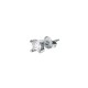 STUD EARRING SS WHITE SQUARED CZ 4MM