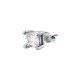 STUD EARRING SS WHITE SQUARED CZ 6MM