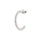 HOOP EARRING SS 20MM WITH RAIMBOW CRYS