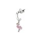 HOOP EARRING SS FLAMINGO