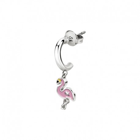 HOOP EARRING SS FLAMINGO