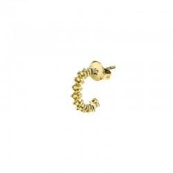 HOOP EARRING YG+OCHER CZ