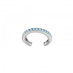 EAR CUFF EARRING SS+ACQUAMARINE CZ