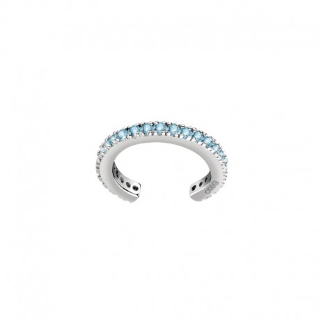 EAR CUFF EARRING SS+ACQUAMARINE CZ