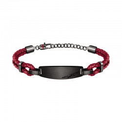 BANDY BR. IP BLK+RED LEATHER STRING 22CM