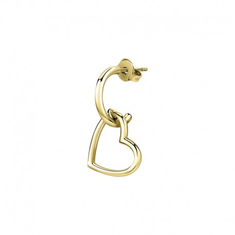 SINGLE EARRINGS BRASS YG HEART