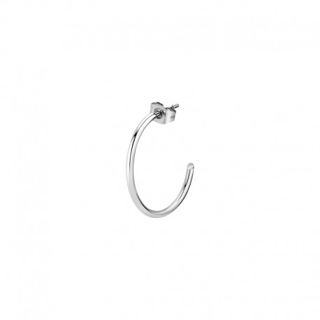 SINGLE EARRING STEEL POST C HOOP SS 30MM