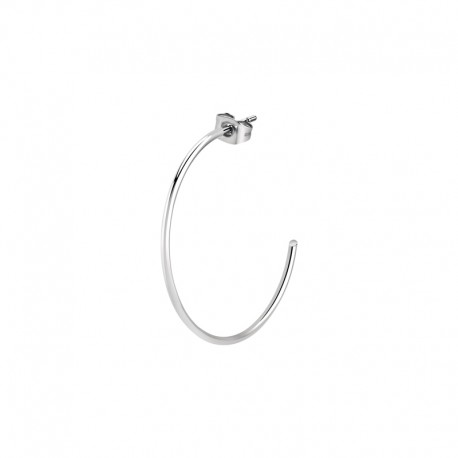 SINGLE EARRING STEEL POST C HOOP SS 50MM