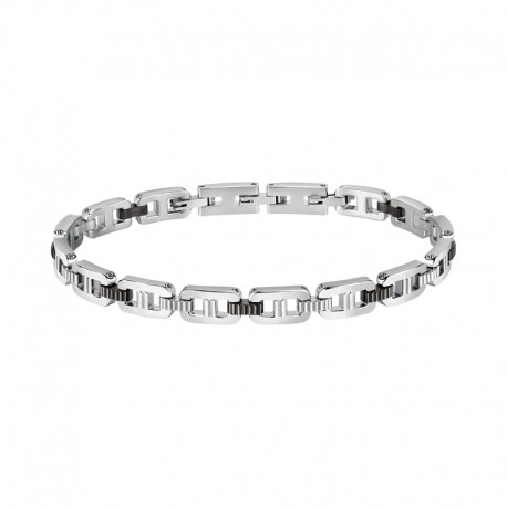 MOTOWN BRACELET WITH IP BLACK LINKS 22CM