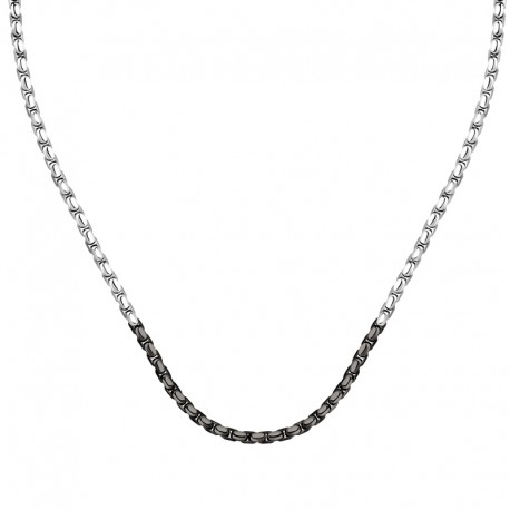 CATENE NECKLACE CHAIN WITH IP BLACK 55CM