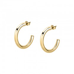 CREOLE EARRINGS SS + GOLD