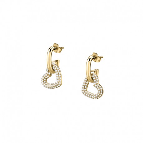 INCONTRI EARRINGS SS+GOLD W/PP STONE
