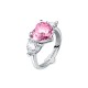 DIAM.HEART RING SIV+WH/PINK CZ SIZE012