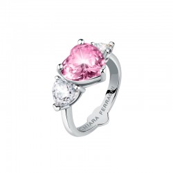 DIAM.HEART RING SIV+WH/PINK CZ SIZE018