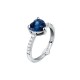 DIAM.HEART RING SI+BLUE CZ+WH PP SIZE016
