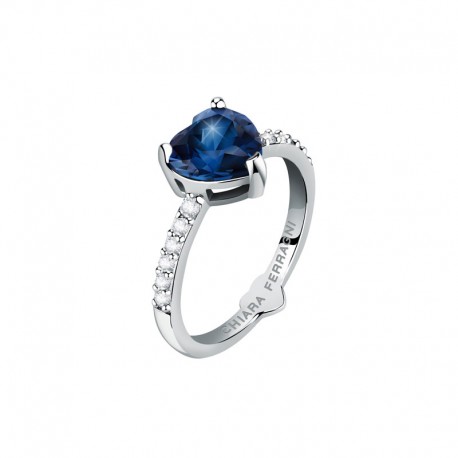 DIAM.HEART RING SI+BLUE CZ+WH PP SIZE018