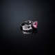 FIRST LOVE RING SIV+WH/PINK CZ SIZE012
