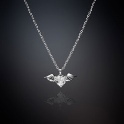CUPIDO PEND.SIV/WH CZ WITH WINGS 38+4CM