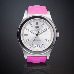 LOVE PARADE WATCH 36MM 3H SIL DIA PINK S