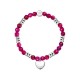 BR.NATURAL STONE SS FUSCHIA AGATA+HEART