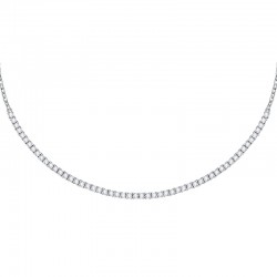 SCINTILLE NECK SILVER PLATED CZ 33+7CM