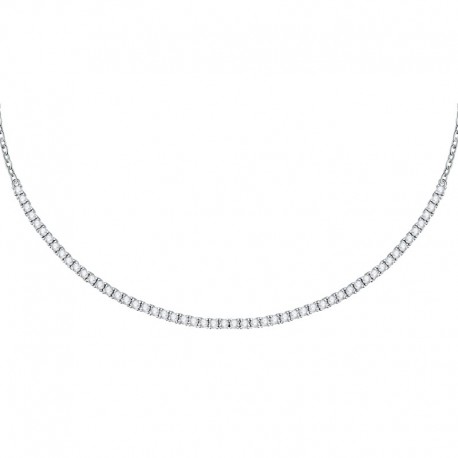 SCINTILLE NECK SILVER PLATED CZ 33+7CM