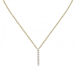 SCINTILLE NECK.SIL GOLD PLATED CZ 38+7CM