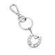 KEYHOLDER LUCKY SS HORSESHOE W/CRYSTALS