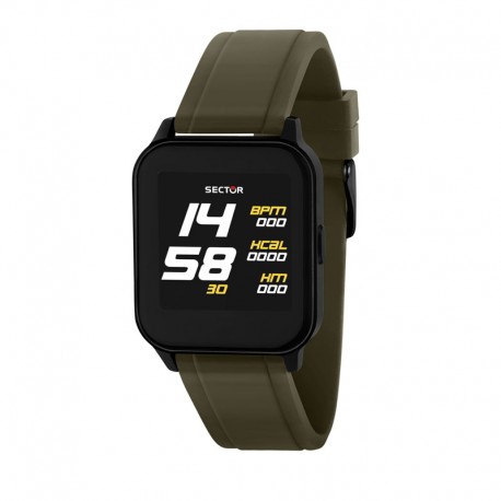 S-05 39*33MM DIGITAL D.GREEN SILICON ST