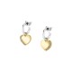 MASCOTTE EAR SS YG HEART CHARM WH CRYS