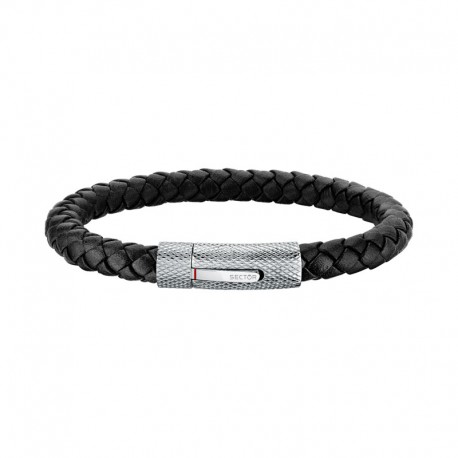 BANDY BR. BLACK BRAIDED LEATHER 20.5CM