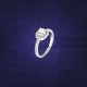 TESORI RING 925% W/WHITE CUSHION CZ S.12