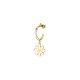 SINGLE EARRING YG DAISY WHITE & YELLOW