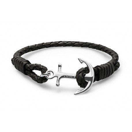Bracelet Tom Hope Cuir Style, noir Taille S