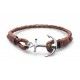 Bracelet Tom Hope Cuir Style, marron clair Taille S