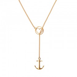Collier Tom Hope Heart and anchor gold
