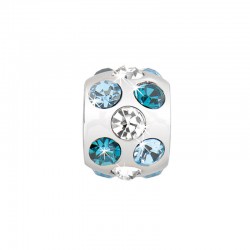 DROPS CHARM SS CRYSTAL BLUE 0.9CM 1C 2PZ