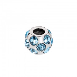 DROPS CHARM SS BEAD BLUE 0.9CM 1C 2PZ